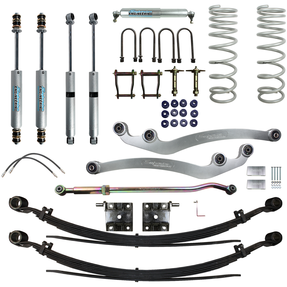 Superior Engineering 3 Inch (75mm) Lift Kit Suitable For Toyota LandCruiser 79 Series Dual Cab 2023 on 2.8lt 4cyl - SUP-79G3-DC-4-KIT-3INCH